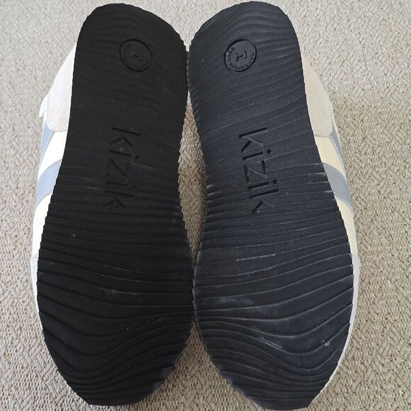 Kizik Milan Nylon And Suede Mist Gray and Cream Unisex Sneakers - Size 10.5 Mens main image 7